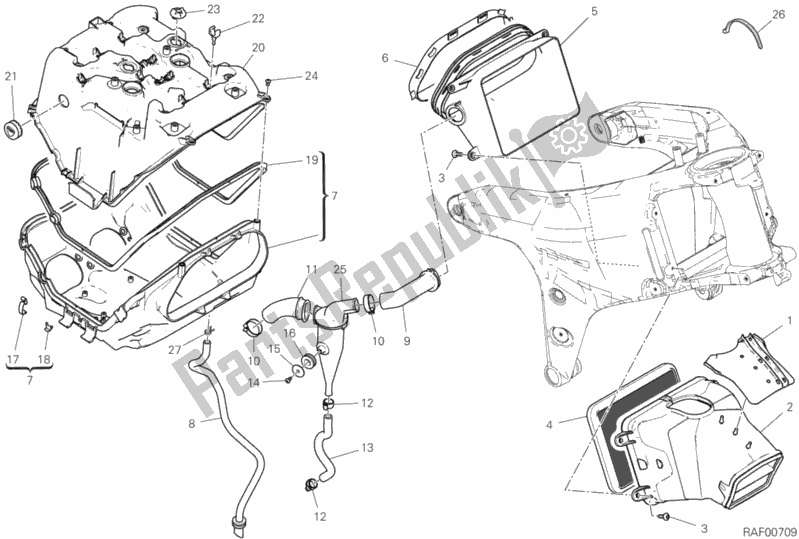 Tutte le parti per il Presa D'aria - Sfiato Olio del Ducati Superbike Superleggera V4 USA 998 2020